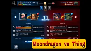 Battleground mcoc season 9 Moondragon vs Thing | sharpened claws meta | marvel contest of champions.