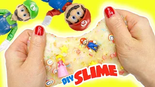 The Super Mario Bros Movie DIY Slime Making with Peach and Luigi