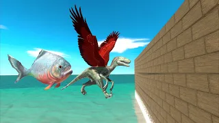 Flying Dinosaurs - Race with Aquatics | Animal Revolt Battle Simulator