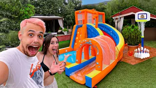 CONVERTÍ MI CASA EN UN PARQUE DE DIVERSIONES 😱 | Lyna Vlogs