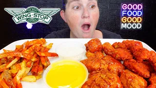 ASMR | WINGSTOP | Mango Habanero & Cajun Boneless Wings! | MUKBANG Eating Show