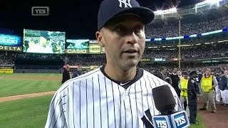 An emotional Derek Jeter on hitting a walk-off single in his final home game