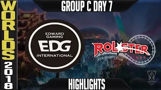 EDG vs KT Highlights | Worlds 2018 Group C Day 7 | Edward Gaming(LPL) vs KT Rolster(LCK)