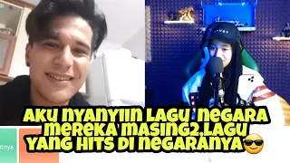 Mereka Ga Nyangka Aku Bisa Bawain Lagu Negara Mereka - SINGING REACTION OME TV