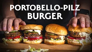 Der beste VEGETARISCHE Burger überhaupt! Portobello-Pilz gefüllt mit geschmolzenem KÄSE | GSHMAK