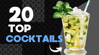 LOS 20 COCTELES MAS VENDIDOS Y POPULARES DEL MUNDO | Recetas + preparación 🍸🍹