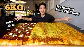 INSANE 6.5KG (13.5 lbs) FLATBREAD PIZZA EATING CHALLENGE! | My Heaviest Pizza Challenge by Far!
