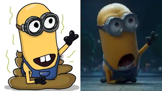 minions the rise of gru drawing meme - hilarious clip of the rise of gru - drawing meme