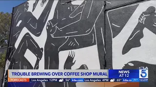 Mural on side of coffee shop in Altadena causing controversy amongst community members