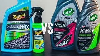 TURTLE WAX CERAMIC SPRAY + CERAMIC DETAILER VS MEG'S HYBRID WAX + DETAILER: LAYERING CHALLENGE