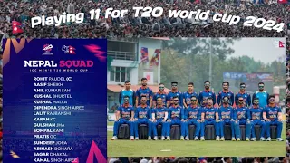 Nepal 🇳🇵 playing 11 For world 🌎 cup 2024