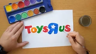 Toys R Us logo - timelapse painting