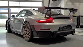 Porsche 991 GT2 RS with Capristo Downpipes Start Up & Revs Feat. LOUD Turbo Whistle!