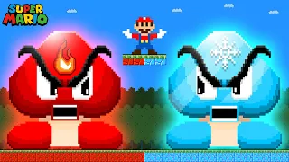 Mario's Giant FIRE and ICE Goomba Maze | Game Animation