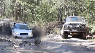 Subaru destroys 'real 4wds' in mud pit