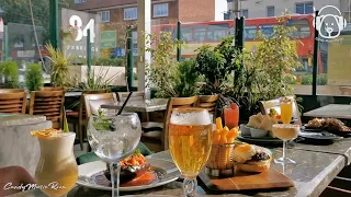 Summer in London Outdoor Cafe & Pub ambient with Chillout Jazz Playlist, Restaurant Coffee Shop ASMR