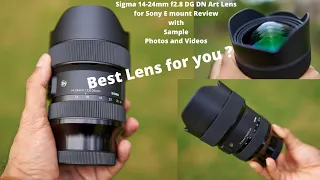 Sigma 14-24mm f2.8 DG DN Art Lens for Sony E mount Review with Sample Photos and Videos