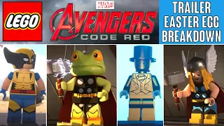ALL EASTER EGGS in the LEGO Avengers CODE RED Trailer!