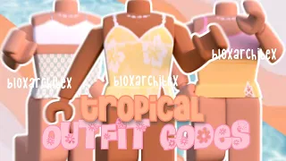 AESTHETIC TROPICAL OUTFIT CODES FOR BLOXBURG PT.2  || blox architex