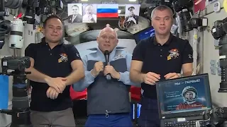 ISS-67 Сrew congratulates everyone on Cosmonautics Day