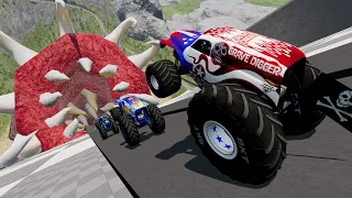 Monster Jam INSANE Racing, Freestyle and High Speed Jumps | BeamNG drive | BeamNG LIFE