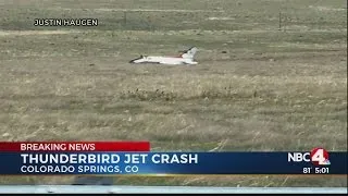 Thunderbird jet crashes after flyover during Air Force Academy commencement