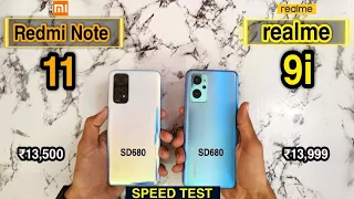 redmi note 11 vs realme 9i Speed Test & Comparison | Same Processor