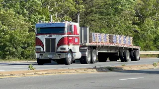 Truck spotting Peterbilt,kenworth,and a cabover 6/22/22 ￼