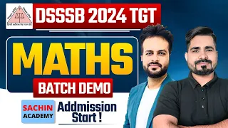 DSSSB TGT MATHS Demo by Sachin Academy live 12 pm