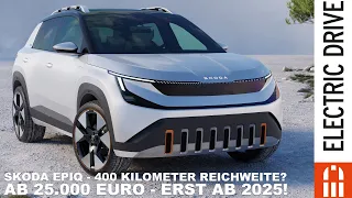 2025 Skoda Epiq = kompaktes Elektroauto mit 400 km Reichweite für 25.000 Euro | Electric Drive News