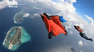 Wingsuit flying over the maldives islands |Dark World