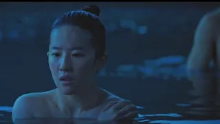 Mulan Bathing in Lake Scene