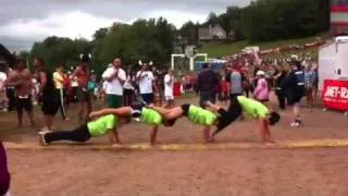 Warrior dash - dancing planking
