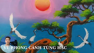 hướng dẫn Vẽ tranh tùng hạc