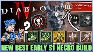 Diablo 4 - New Best S1 Highest Damage Necromancer Build - FAST 1 to 70 - Skills Paragon Gear Guide!