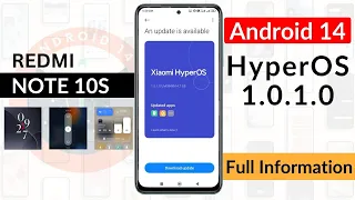 Redmi Note 10S HyperOS 1.0.1.0 [ Android 14 ] Widgets | Live Wallpaper | Redmi Note 10S New Update