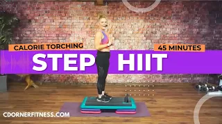 45 Min Cardio HIIT With a STEP Bench - HOME WORKOUT