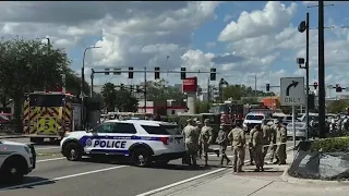 Heavy police presence near busy Orlando intersection