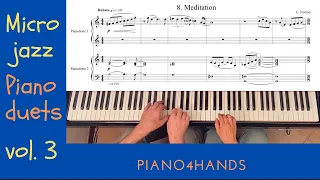 C. Norton - 8. Meditation - Microjazz Piano duets collection 3 for piano four hands (score)