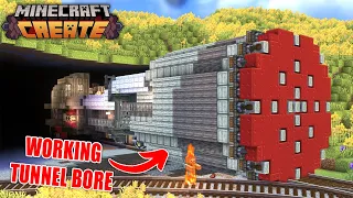 I Built A Working TUNNEL BORE In Minecraft Create Mod