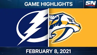 NHL Game Highlights | Lightning vs. Predators - Feb. 8, 2021