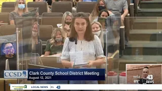 Clark County School District board meeting gets heated over mask mandate