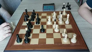 5 min chess game with Ceska klubovka Czech chess set