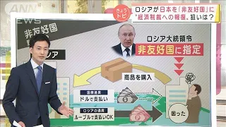 【解説】ロシア、日本を「非友好国」に指定・・・狙いは？(2022年3月8日)