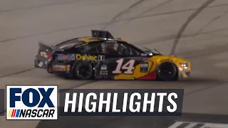 Clint Bowyer hits wall, spins out after winning Toyota 500 stages 1 & 2 | NASCAR ON FOX HIGHLIGHTS