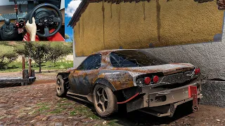 Rebuilding Mazda RX7 (718HP) - Forza Horizon 5 | Thrustmaster Steering Wheel Gameplay