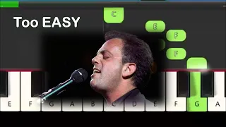 Billy Joel Piano Man Slow Very Easy Piano Notes - Right Hand