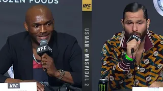 Kamaru Usman vs Jorge Masvidal 2 Trash Talk in Press Conference