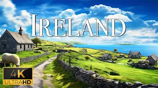 FLYING OVER IRELAND (4K Video UHD) - Calming Piano Music With Beautiful Nature Video For Relaxation