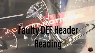 DEF FLUID GAUGE READING STUCK